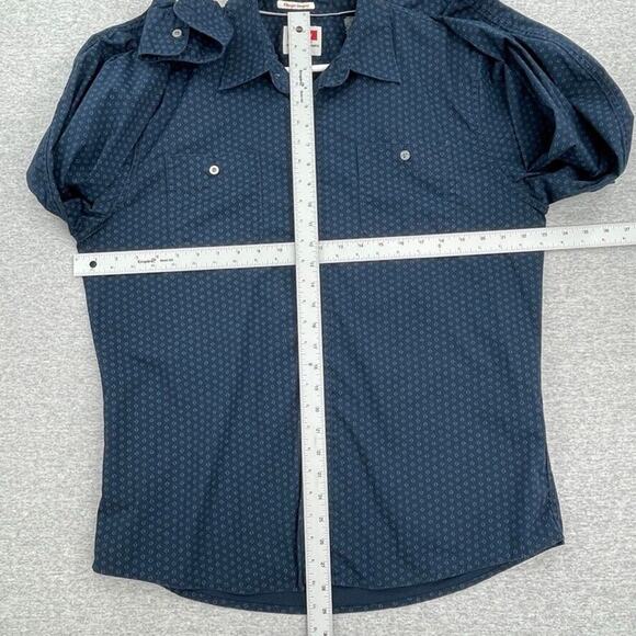 Wrangler Shirt Mens Large Blue Button Up Long Sleeve Western Flex Workwear - Picture 9 of 12